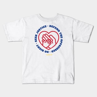 Seek Justice Defend Oppressed Do Right Isaiah 1 17 Kids T-Shirt